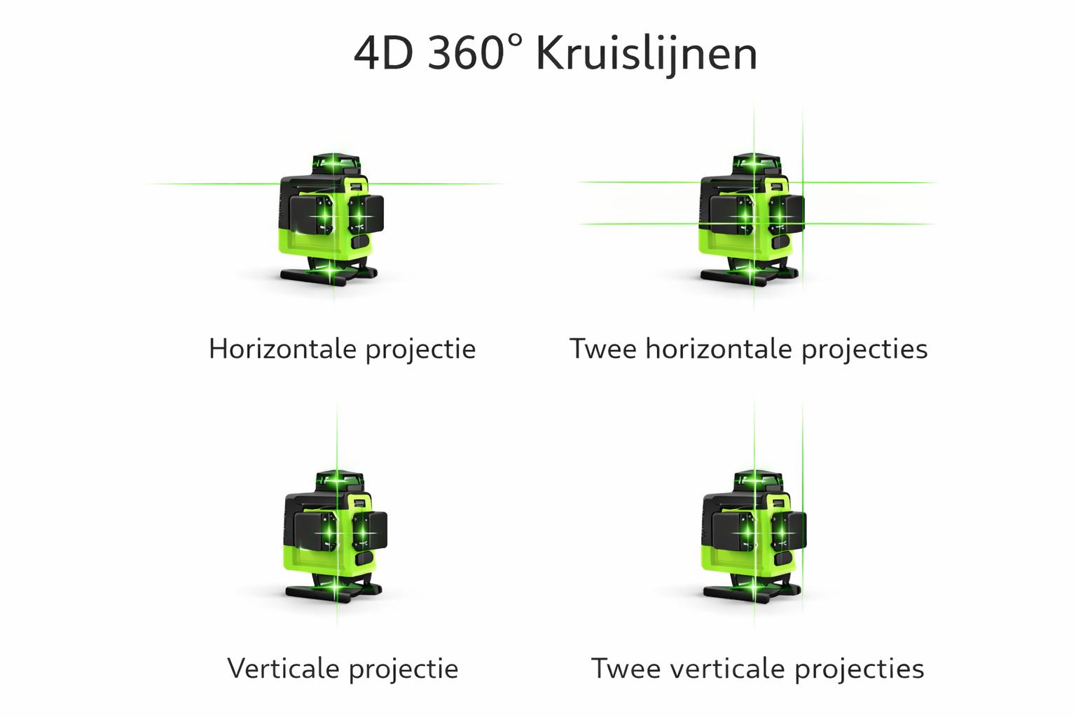 ArnoTech™ 4D Groene Laser Waterpas – Zelfnivellerend & Professioneel