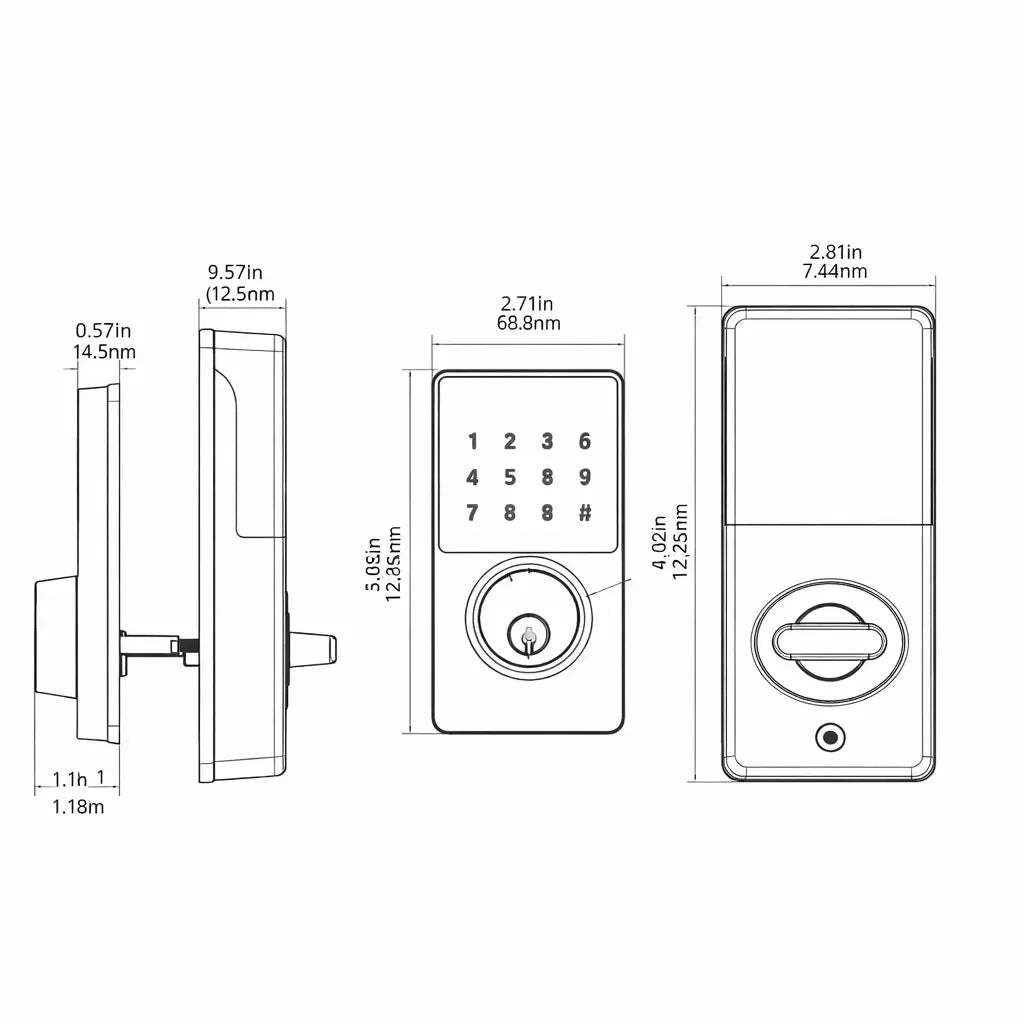 Smart Home WiFi Lock Keyless Entry Door Lock With Touchscreen Keypad APP Control Waterproof Grade IP54 Low Battery Alert - ArnoTech™