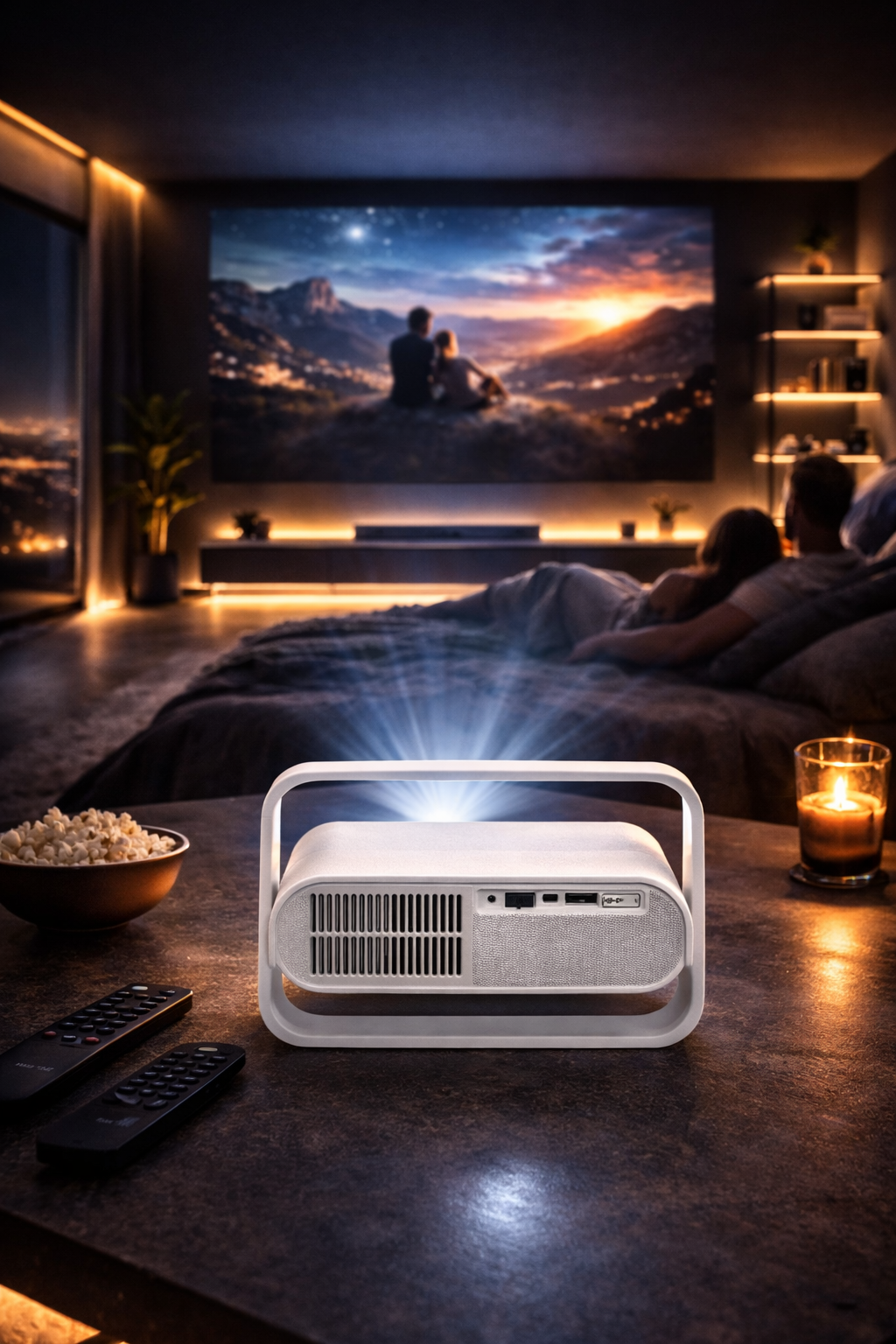 ArnoTech™ VisionOne X7 Mini Projector – 1200 ANSI | Full HD | WiFi | Draagbaar